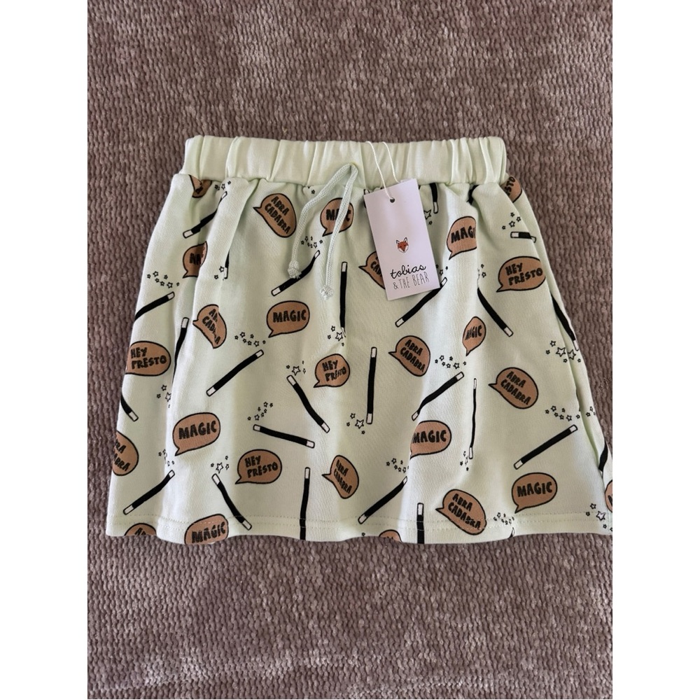 Kids Cream Magic Print Skirt